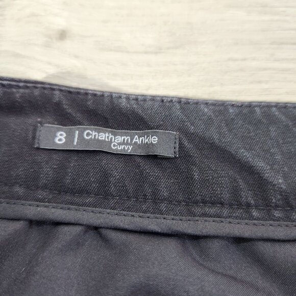 Talbots Chatham Ankle Curvy Pants Black Cotton Blend Slim Fit Womens Size 8 - Picture 12 of 12